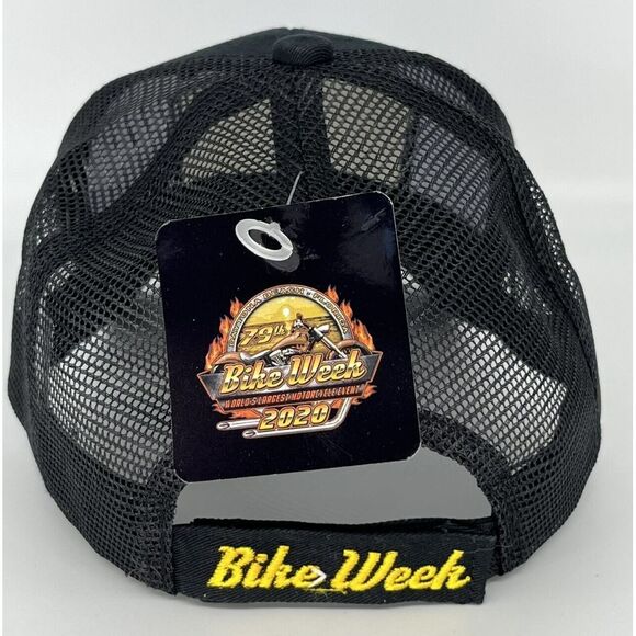 Daytona Beach FL 2020 Bike Week Motorcycle Adjustable Trucker Hat Mesh - Picture 2 of 6